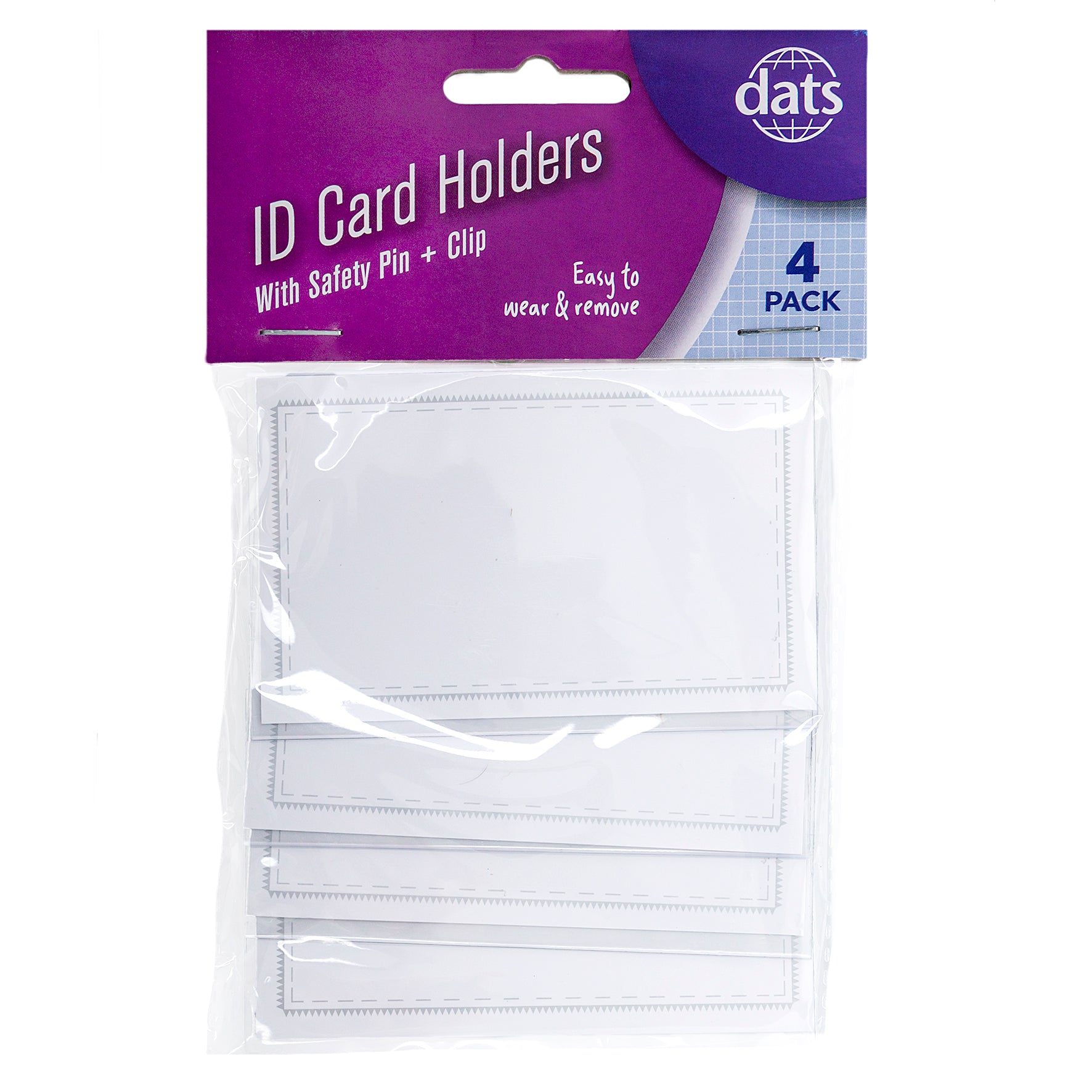 ID Card Holders - Safety Pin & Clip