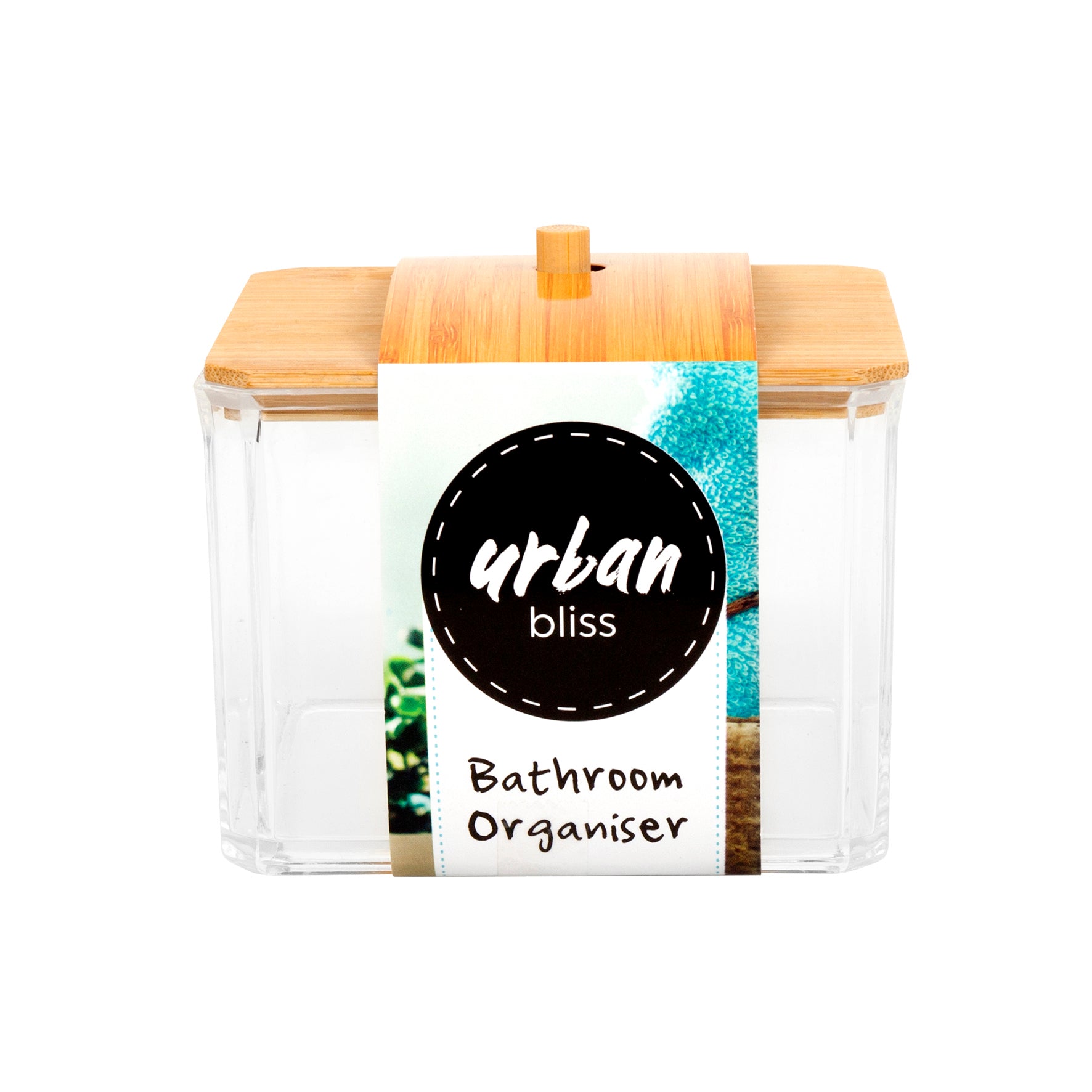 Bathroom Organiser - Bamboo Lid
