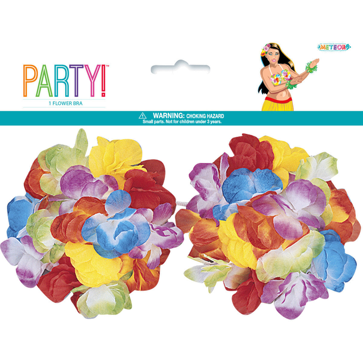 Luau Rainbow Flower Bra - Dollars and Sense