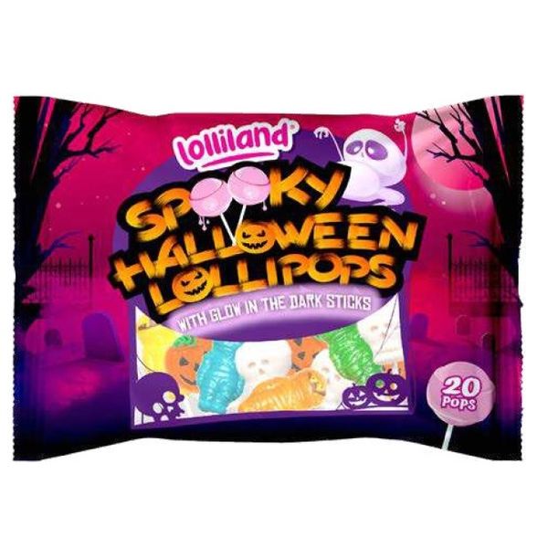 Halloween Lollipop with Glow in Dark Stick 20PK