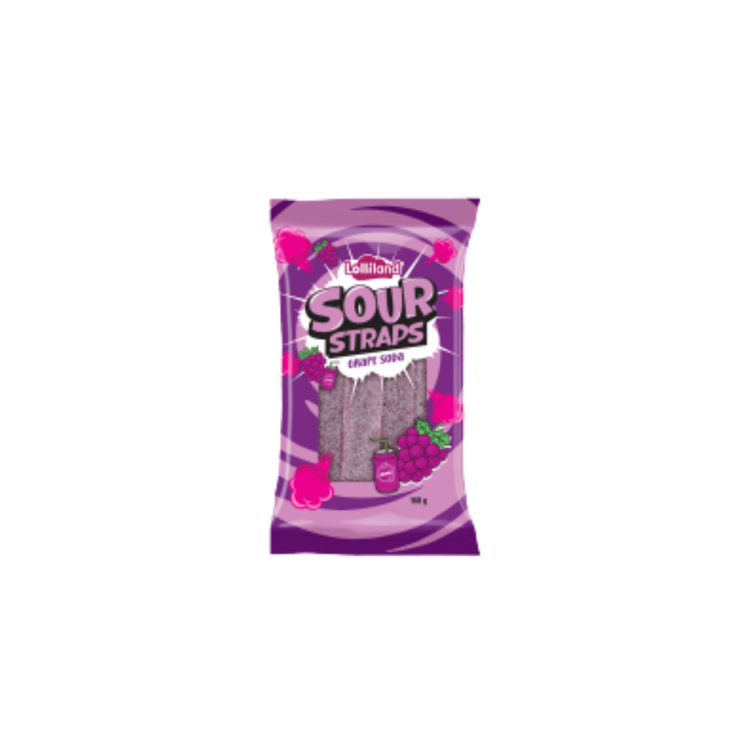 Sour Straps Grape Soda 160g x 12