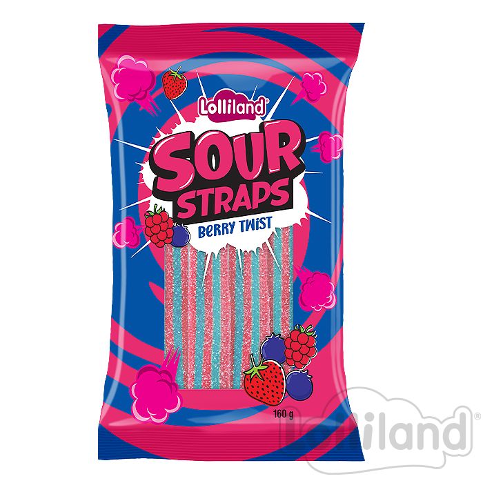 Sour Straps Berry Twist 160g x 12
