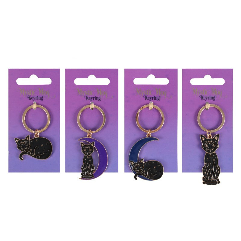 Mystic Mog Black Cat Keyring - Dollars and Sense