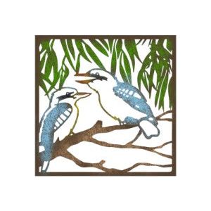 56cm METAL COLOURFUL KOOKABURRA W/ART