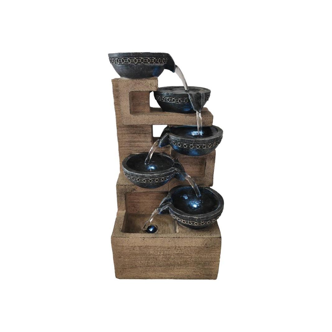 39cm Fountain w/Cascading Bowls w/Light