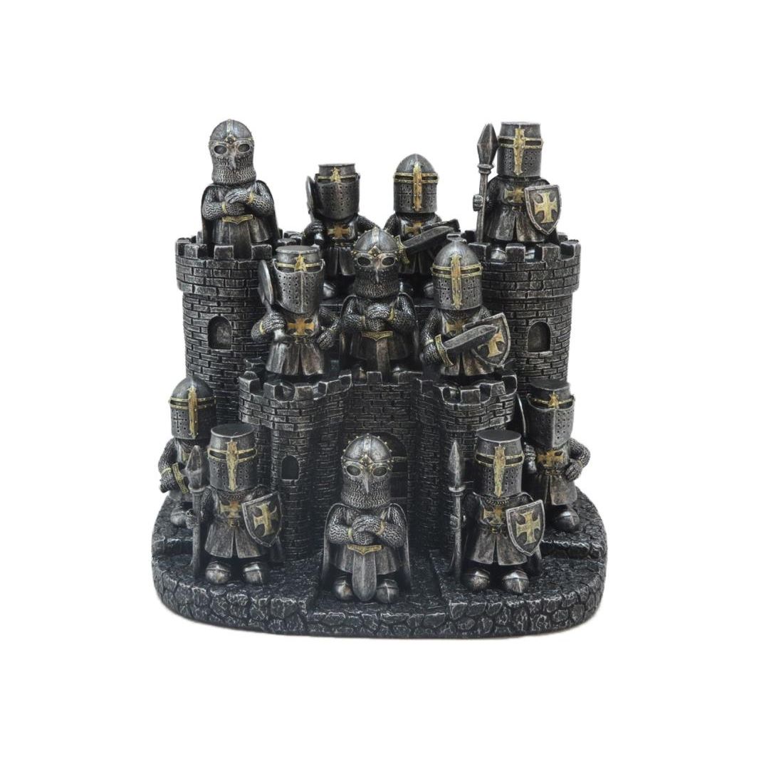 6cm Medieval Knight on Castle Display