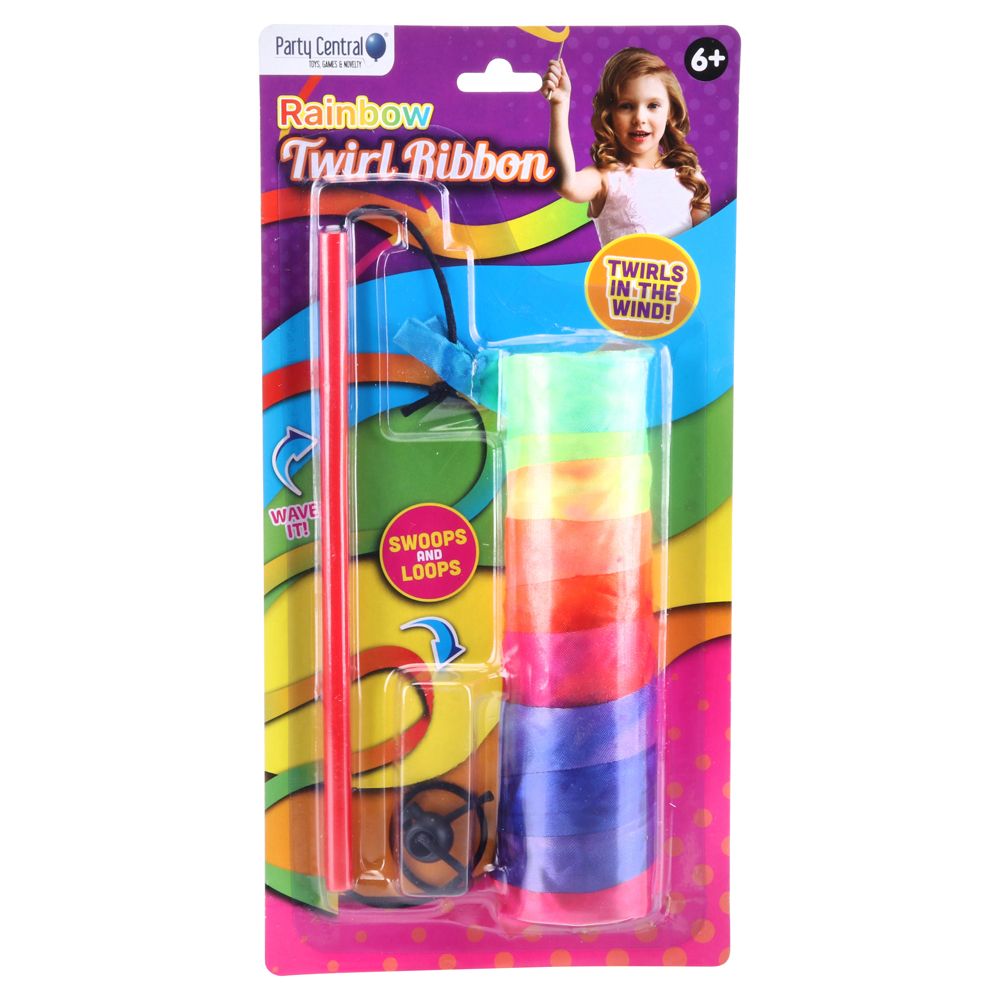 Rainbow Twirling Ribbon 1.2m Multi-Colour