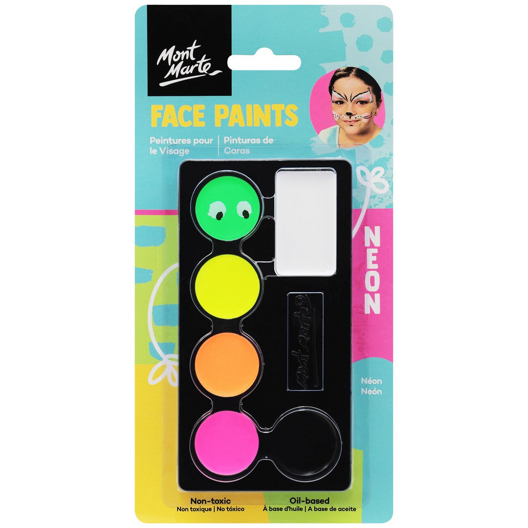 Mont Marte Kids Face Painting Set Neon