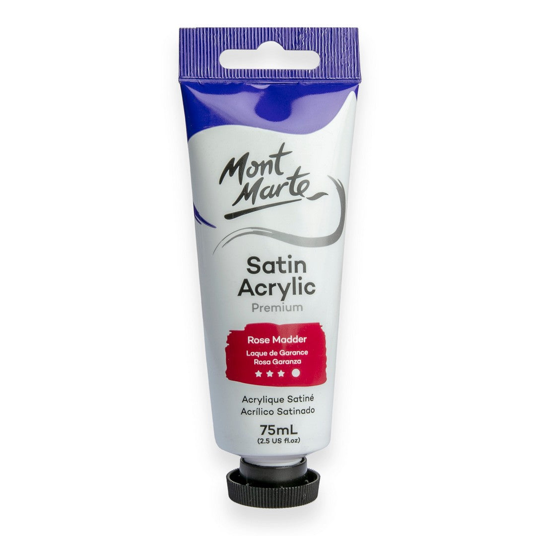 Mont Marte Satin Acrylic Paint - Rose Madder