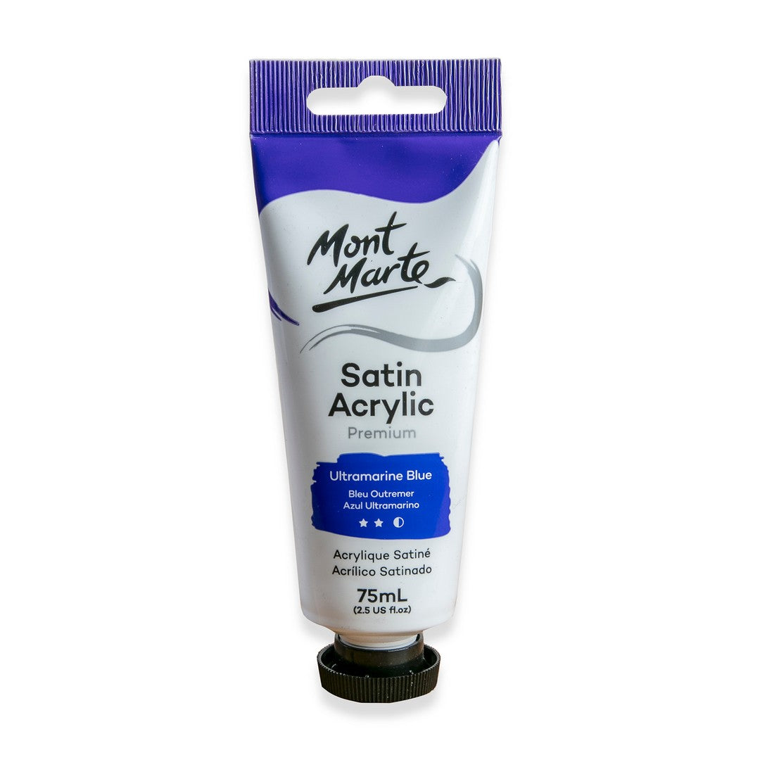 Mont Marte Satin Acrylic Paint - Ultramarine Blue