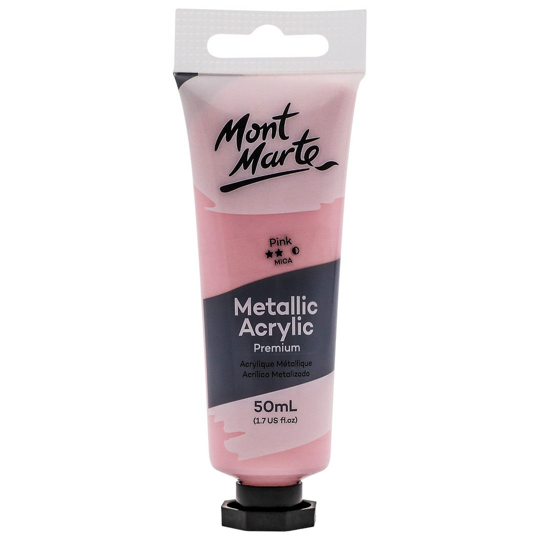 Mont Marte Metallic Acrylic Paint - Pink