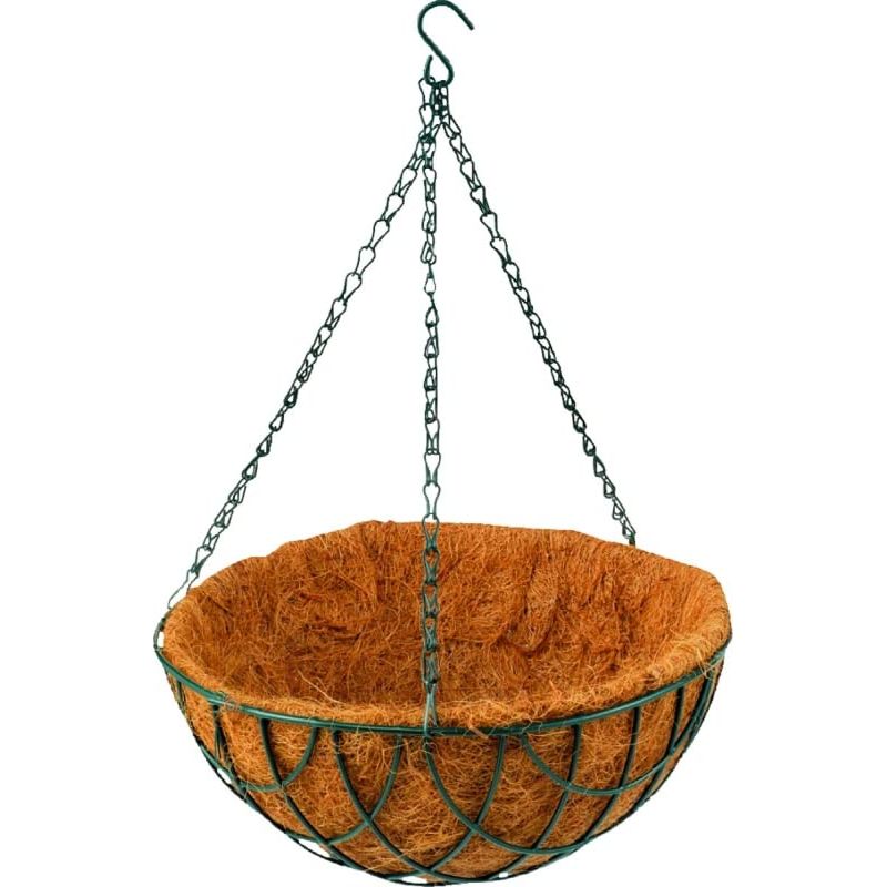 Metal Hanging Basket with Coconut Liner - Extra Large - Dollars and Sense
