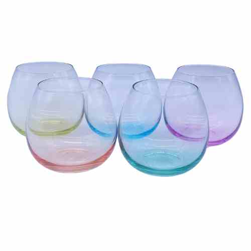 Glass Tumbler Coloured - Dollars and Sense