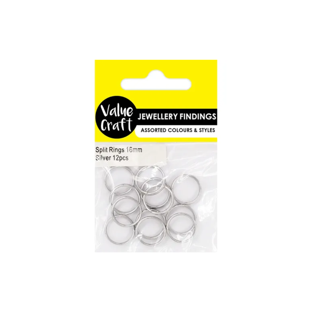 Jf Split Prings 16MM Silver 12pcs