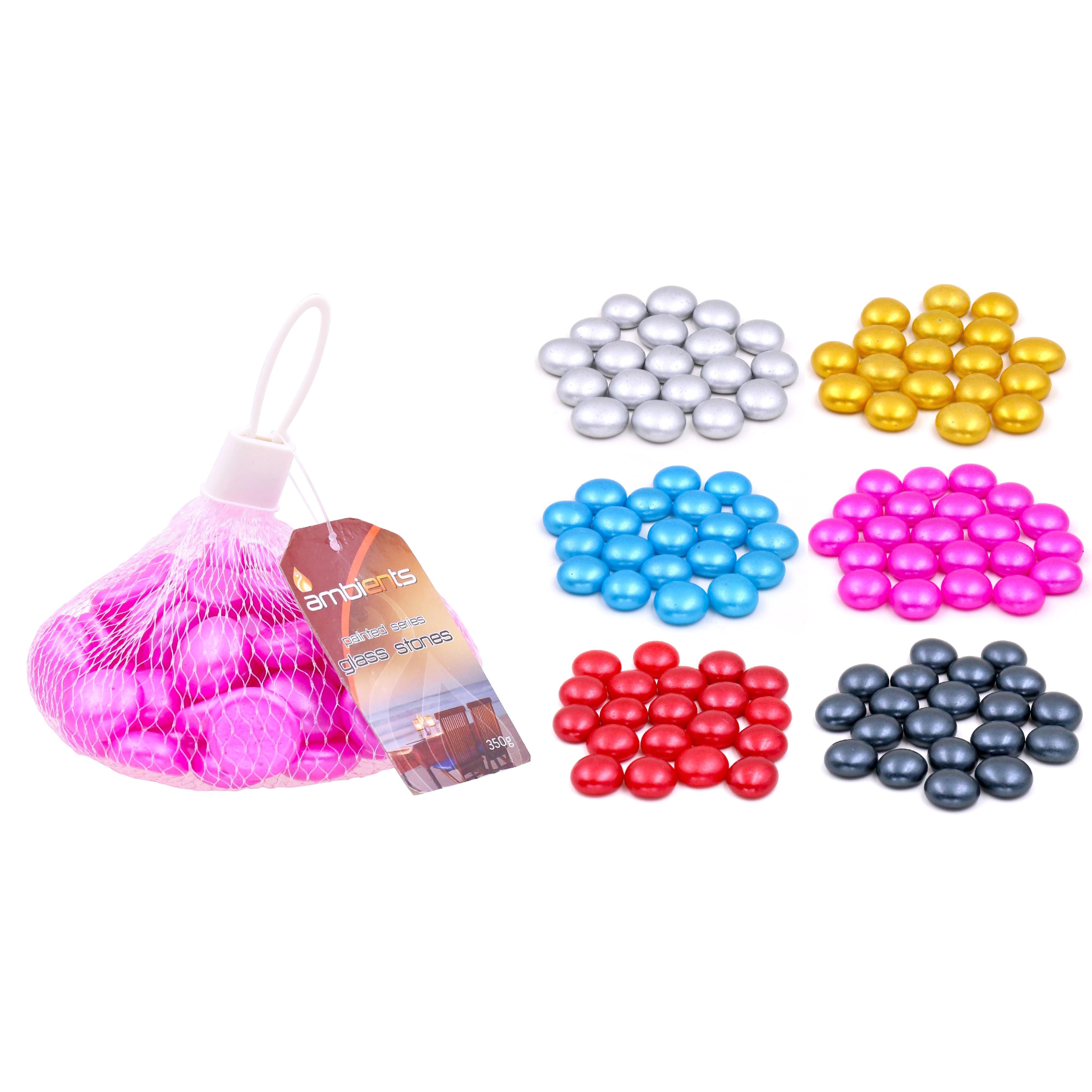 Painted Glass Stones - Dollars and Sense