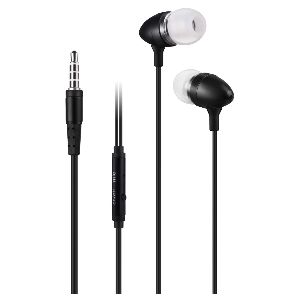 Earphone with Mic - Metallic Black - Dollars and Sense