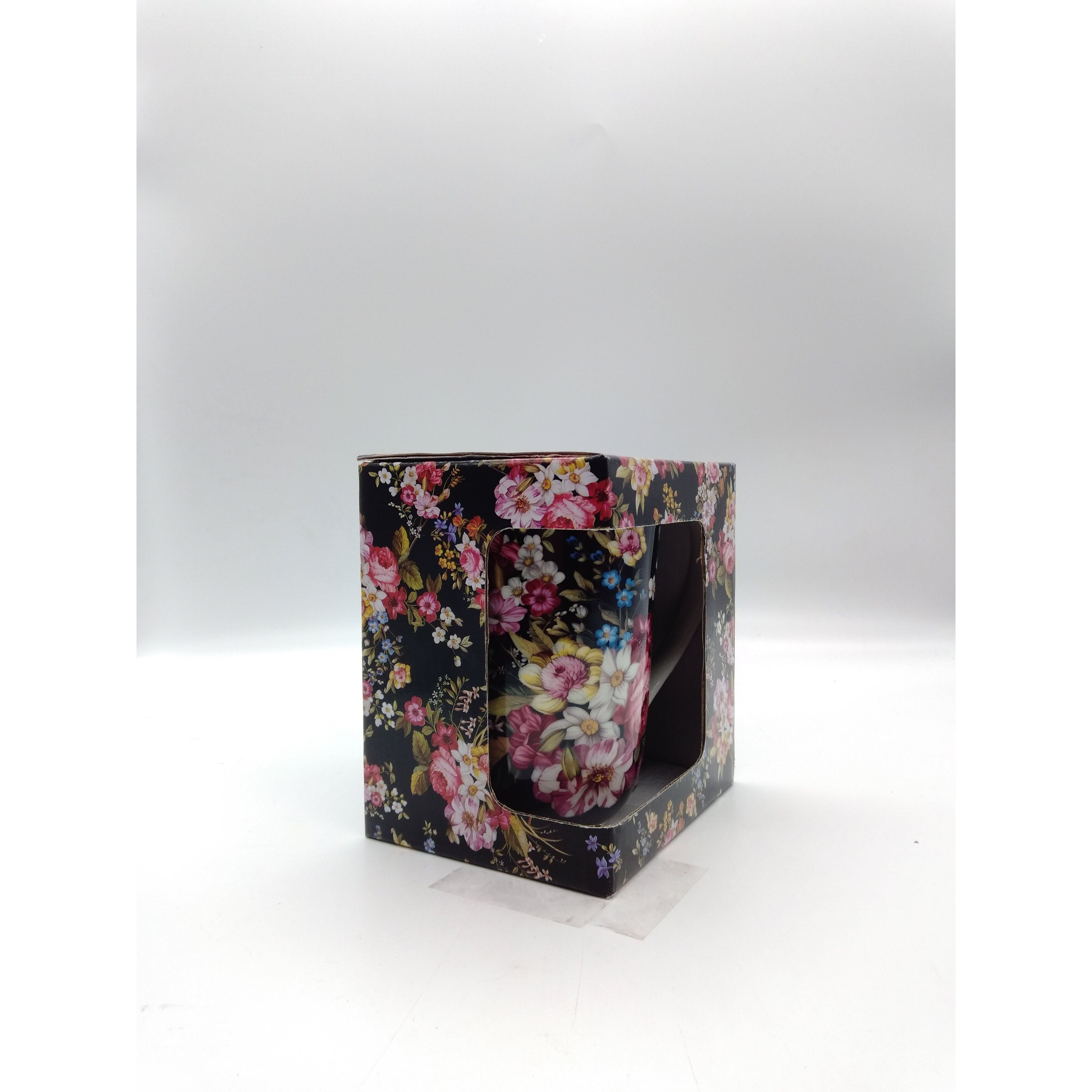 Floral Bouquet Fine Bone China Gold Rim Mug - Dollars and Sense