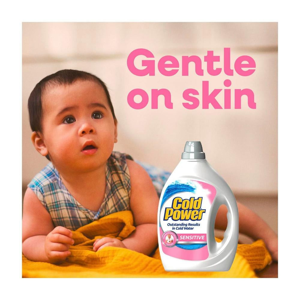 Cold Power 2l Laundry Liquid Effective Stain Remover Sensitive