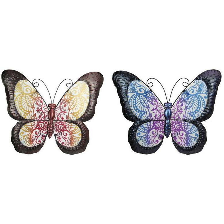 Bronze Butterfly - Patterned Glass - Dollars and Sense