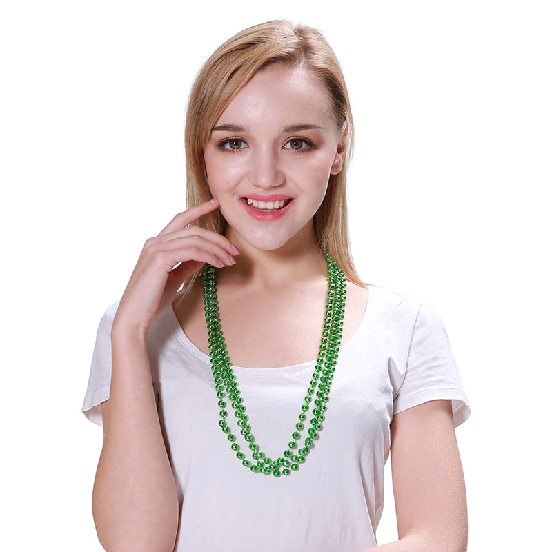 3Pk 80Cm Party Necklace-Green