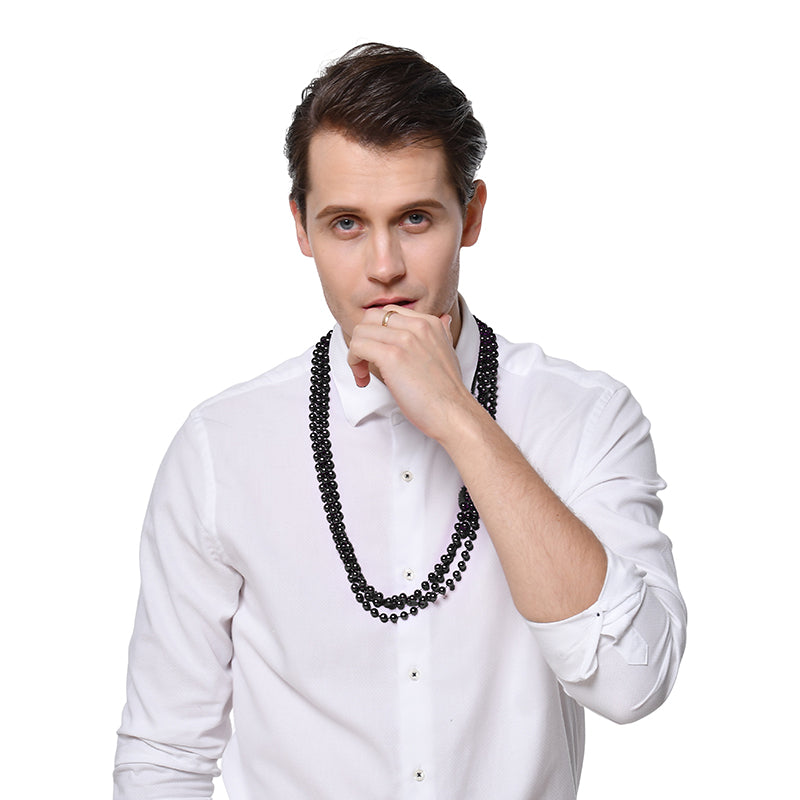 3Pk 80Cm Party Necklace-Black SKU A100165 - Dollars and Sense
