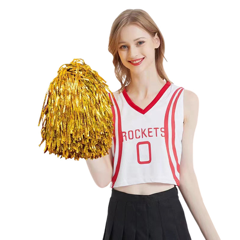 2Pk Metallic Pom Pom-Gold