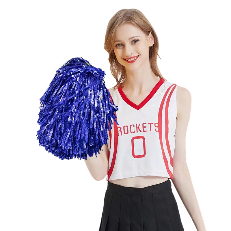 2Pk Metallic Pom Pom-Blue