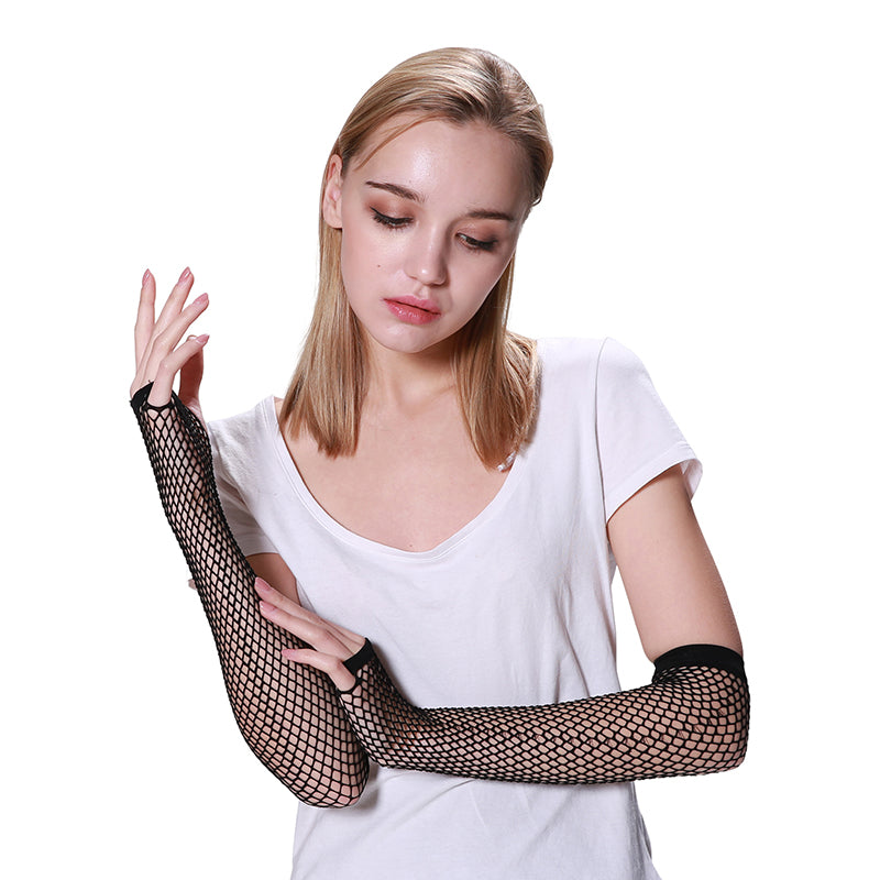 Fishnet Gloves-Black