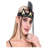 Flapper Headband - Black & Gold - Dollars and Sense