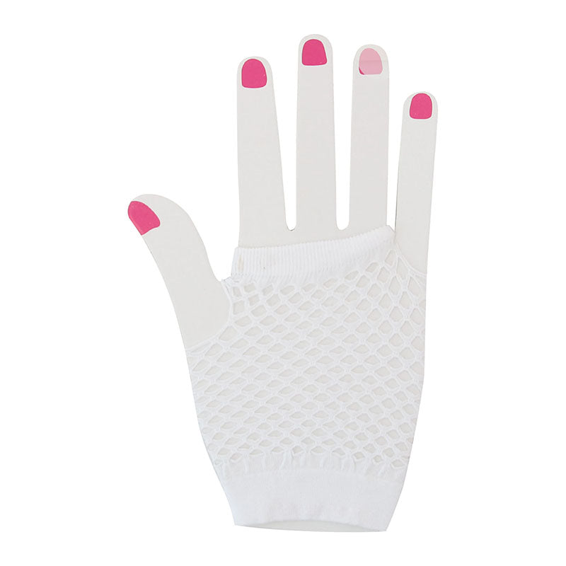 Fishnet Gloves-White