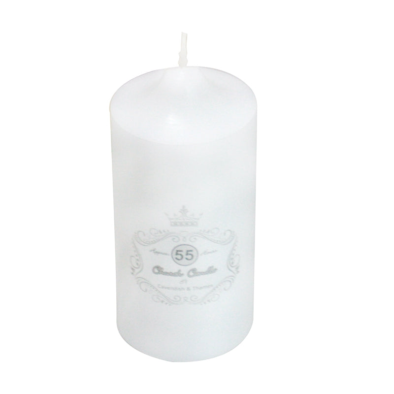 7Cm X 15Cm Unscented White Candle