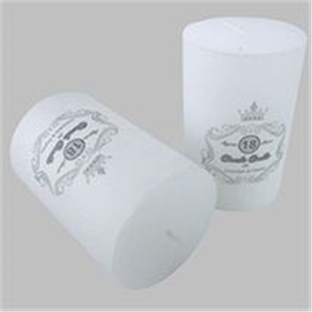 White Pillar Candle - Unscented - Dollars and Sense
