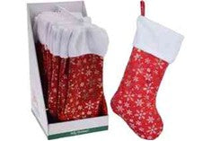 1PC XMAS STOCKING SNOWFLAKE 42CM