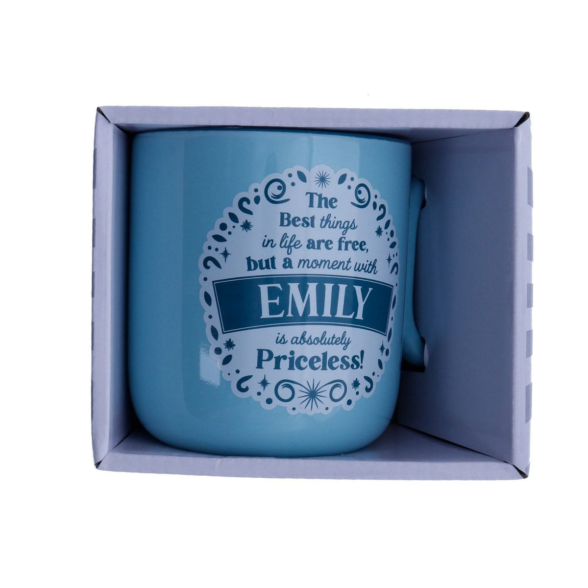 Emily About Me Mug - Dollars and Sense