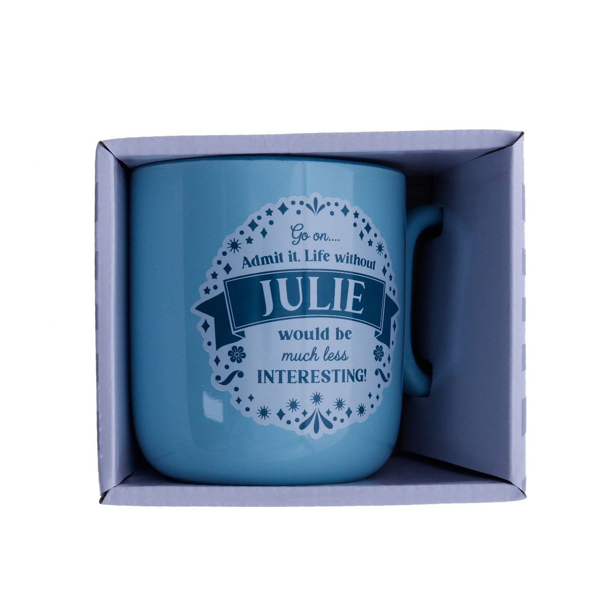 Julie About Me Mug - Dollars and Sense