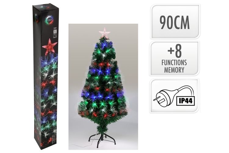 1PC XMAS TREE 90CM FIBEROPTICMULTI 90LED