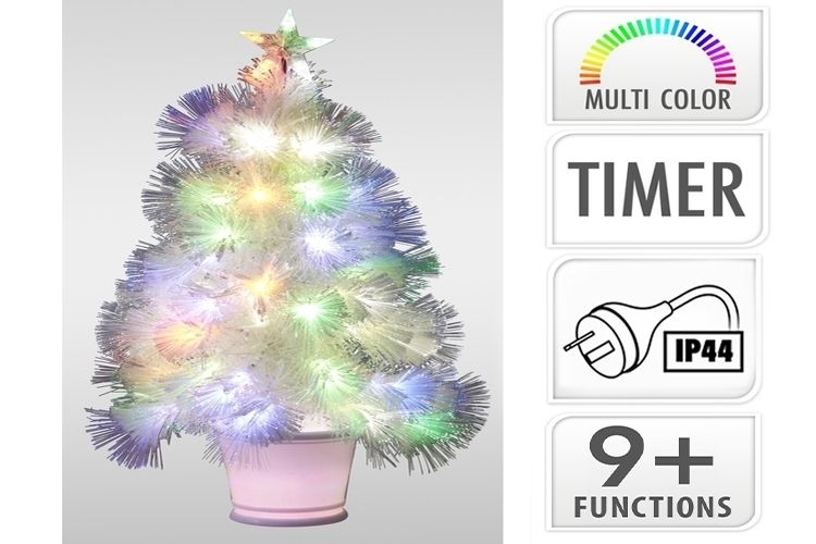1PC WHITE XMAS TREE FIBEROPTIC 60LED60CM