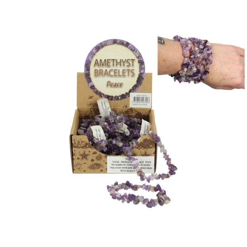 *Amethyst Peace Gem Bracelets SKU AMETHBRA - Dollars and Sense