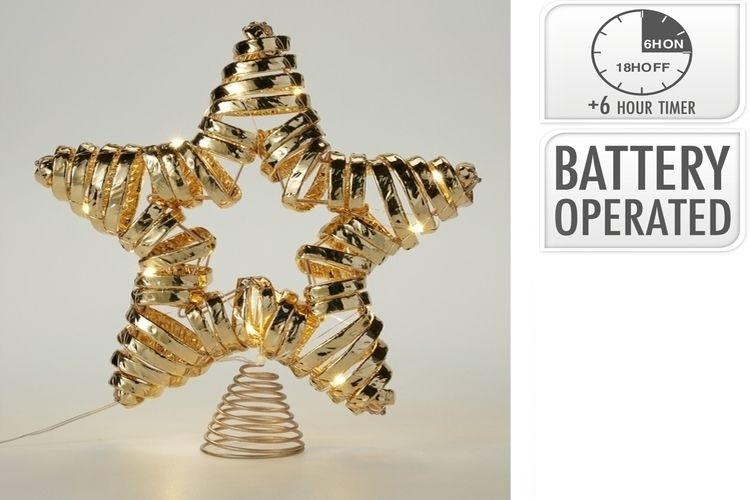 1PC TOP STAR 28CM WW W/MICROLED GOLD B/O