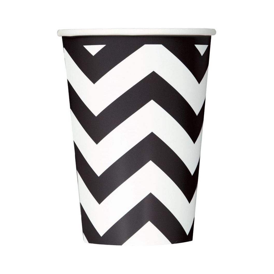 Chevron Paper Cups - Midnight Black - Dollars and Sense