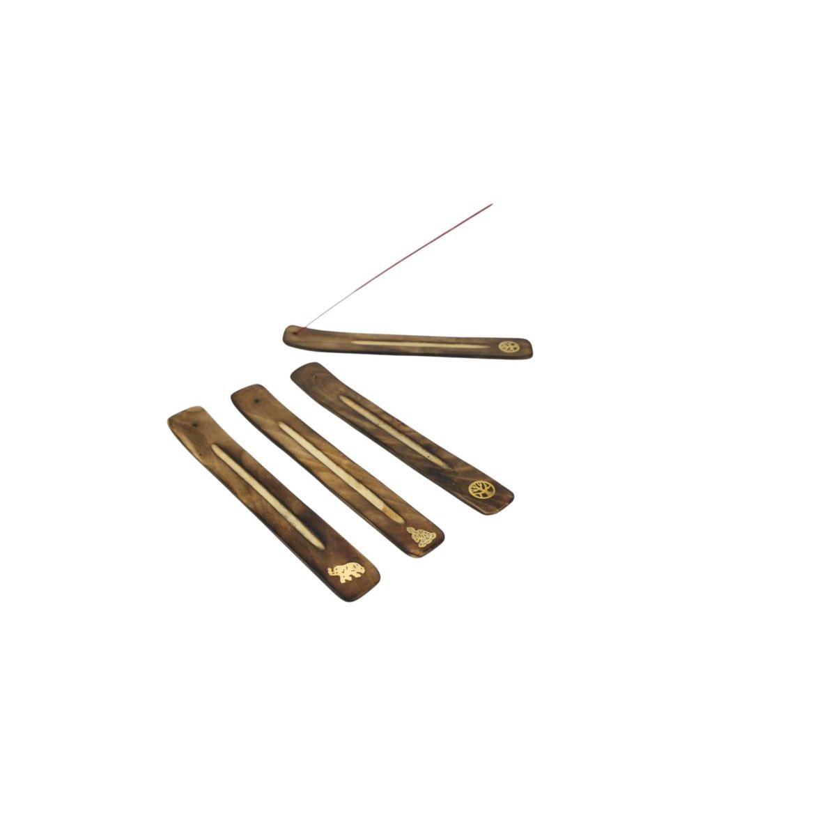 26cm Wooden Incense Ash Catcher 3 Asstd