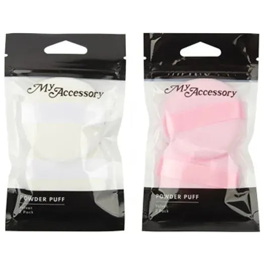 Velvet Powder Puff - Pink or White - Dollars and Sense