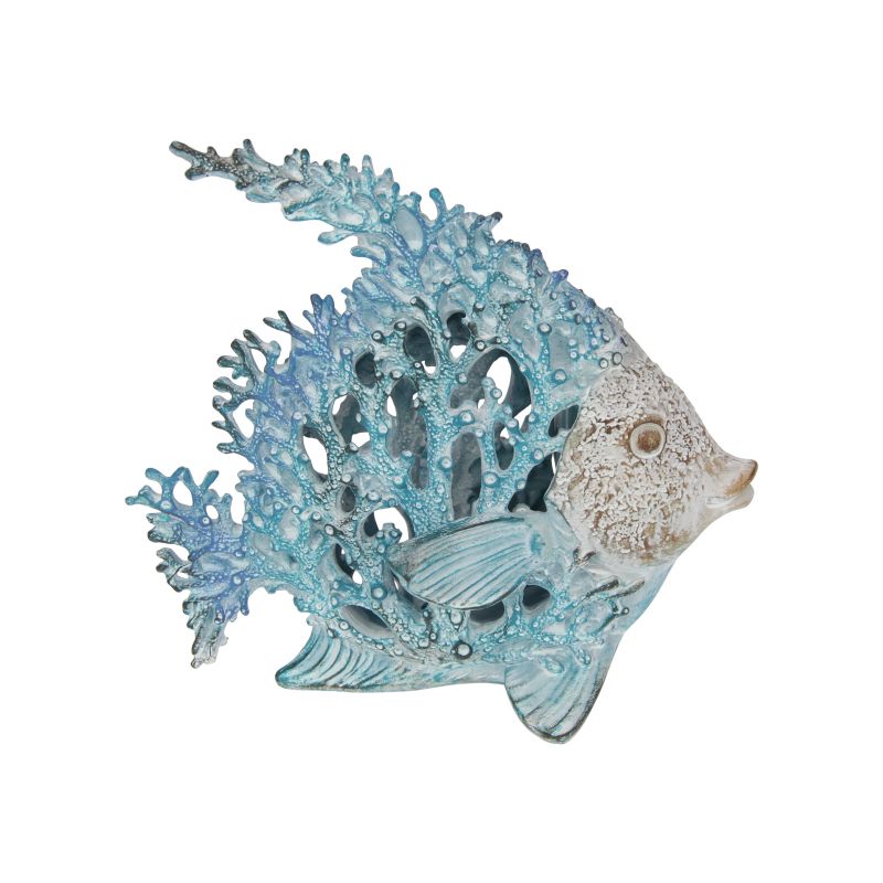 18cm Fish with Coral Design SKU BEACOFIS - Dollars and Sense