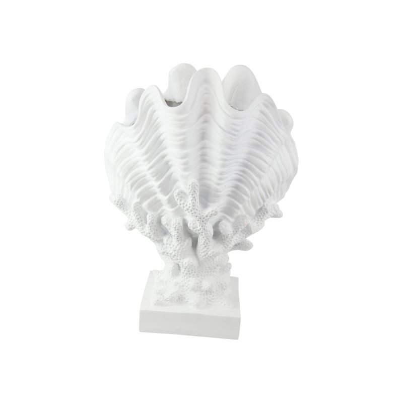 Clam Decor Planter - White - Dollars and Sense