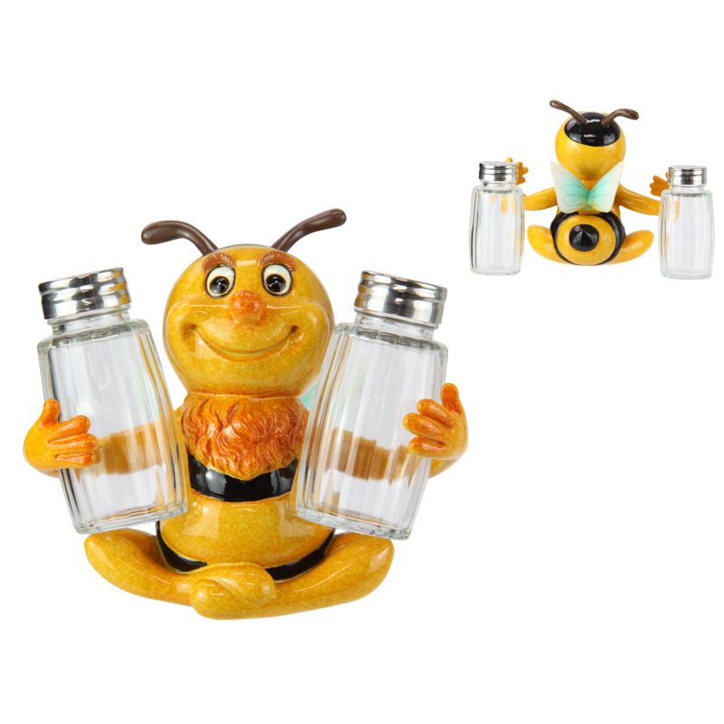 12cm Bee Salt & Pepper Set SKU BEESP - Dollars and Sense