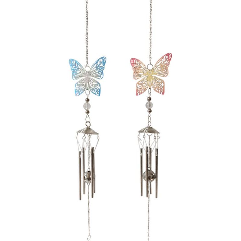 Wind Chime Butterfly - Pink or Blue - Dollars and Sense