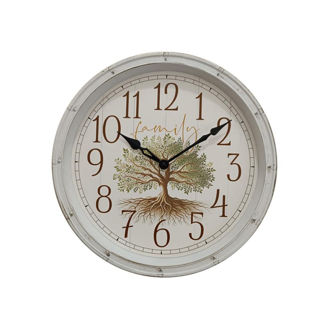 40cm Buddha/Tree of Life Clock SKU BUDASCLK - Dollars and Sense