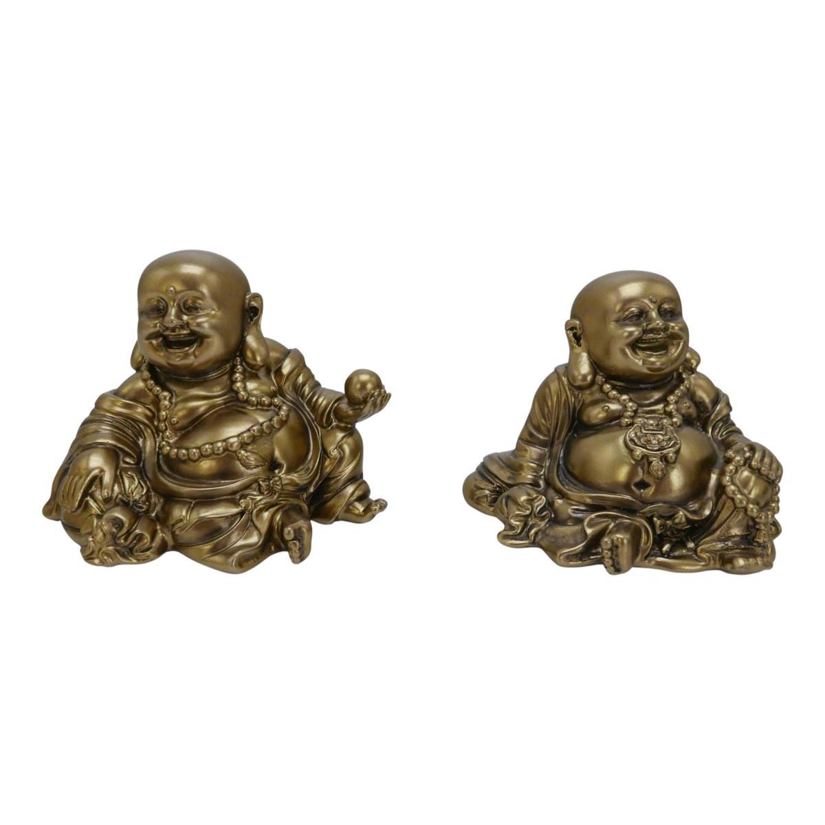 8cm Bronze Happy Buddha 2 Ass SKU BUDDHFSM - Dollars and Sense