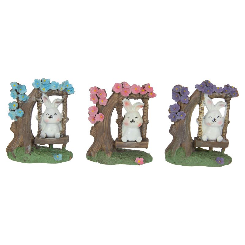 Bunny on Tree Swing - Assorted - Dollars and Sense