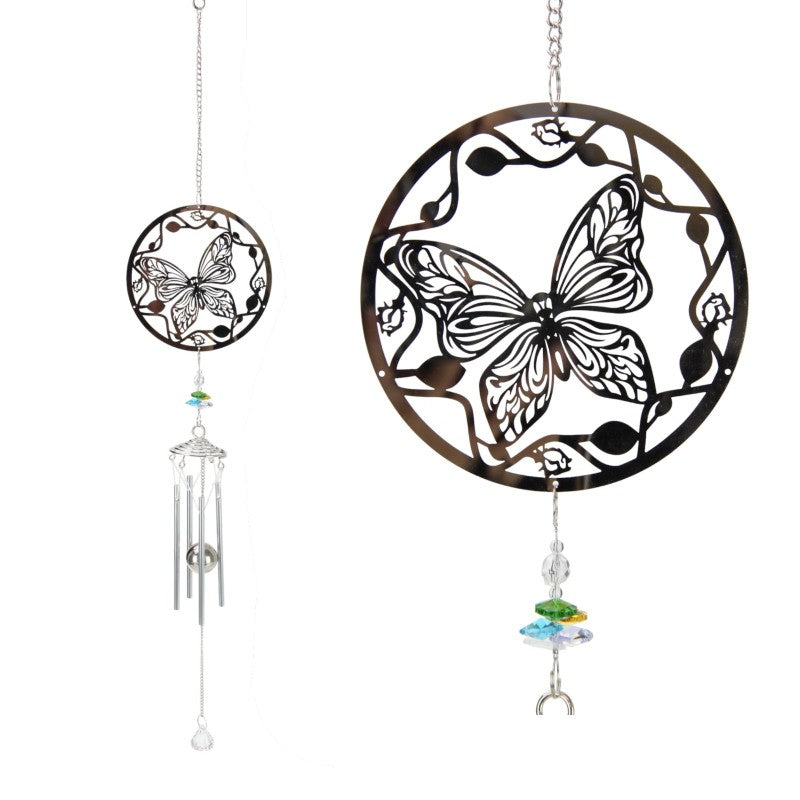 Wind Chime - Butterfly with Crystals - Dollars and Sense